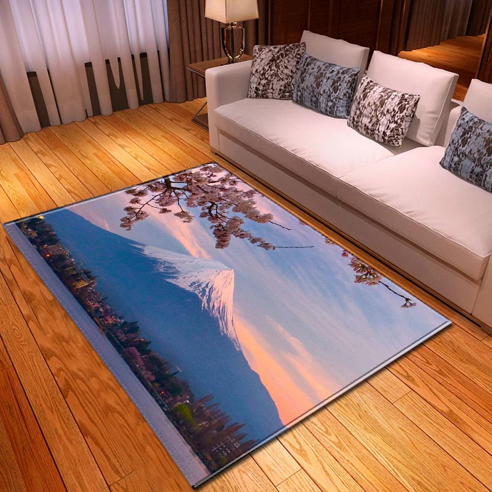 Living Room Sofa Carpet Home Bedroom Children's Decor Floor Rugs Seaside Pattern Coffee Table Hallway Balcony Kids Bedside Mat