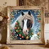 Pferd, speziell geformte 5D-DIY-Teilbohrer-Diamantkunst-Kit f&uuml;r Erwachsene, Anf&auml;nger, Wohnheimdekoration, Diamanten, Gem&auml;lde, Edelsteinkunst 30x30cm.