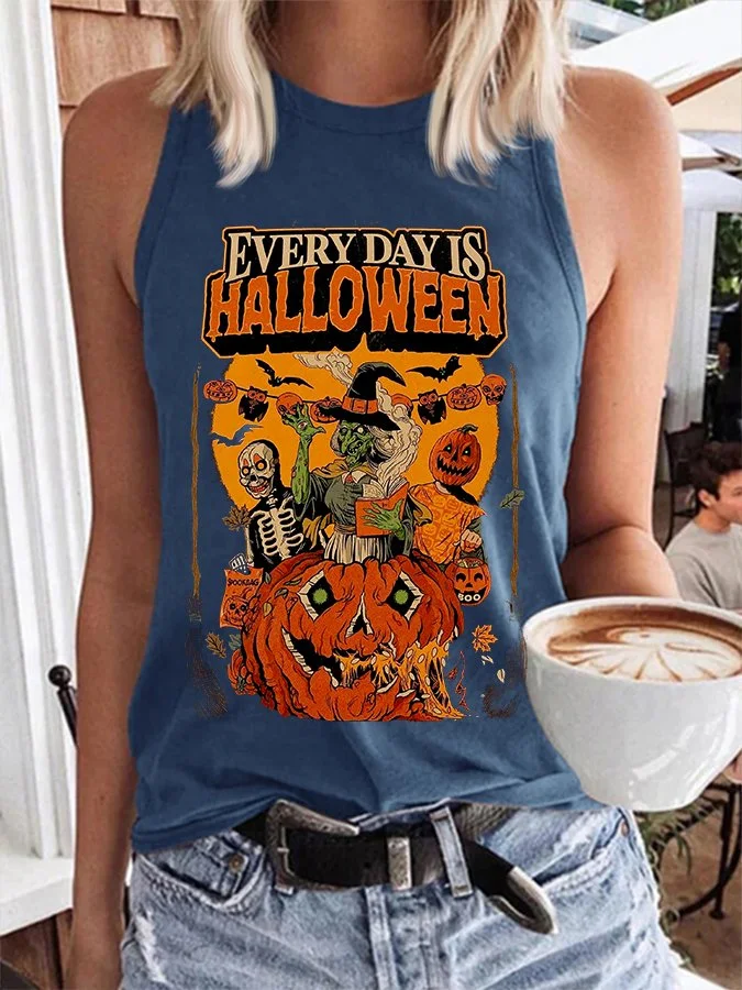 Women's Halloween Print Casual Tank Top