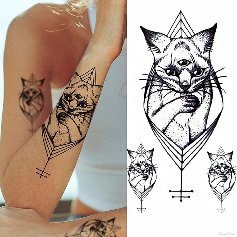 Black Alphabet Letter Temporary Tattoo Sticker Arm Sleeve Love Word Heart Lightning Fashion Fake Body Leg Finger Women Totem