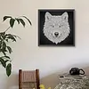DIY Pearl Painting wolf for Home Wall Decor(25x25cm)
