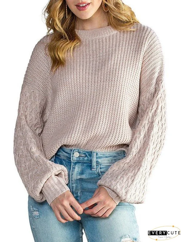 Twist Sweater: Women'S Solid Color Pullover Top In Acrylic Fabric