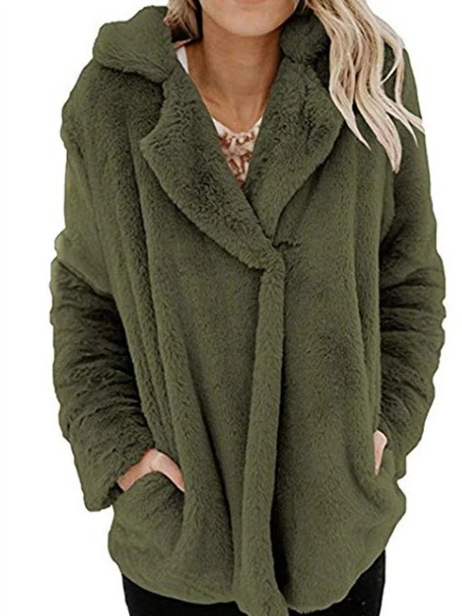 Autumn/Winter Trendy Suit Plush Coat