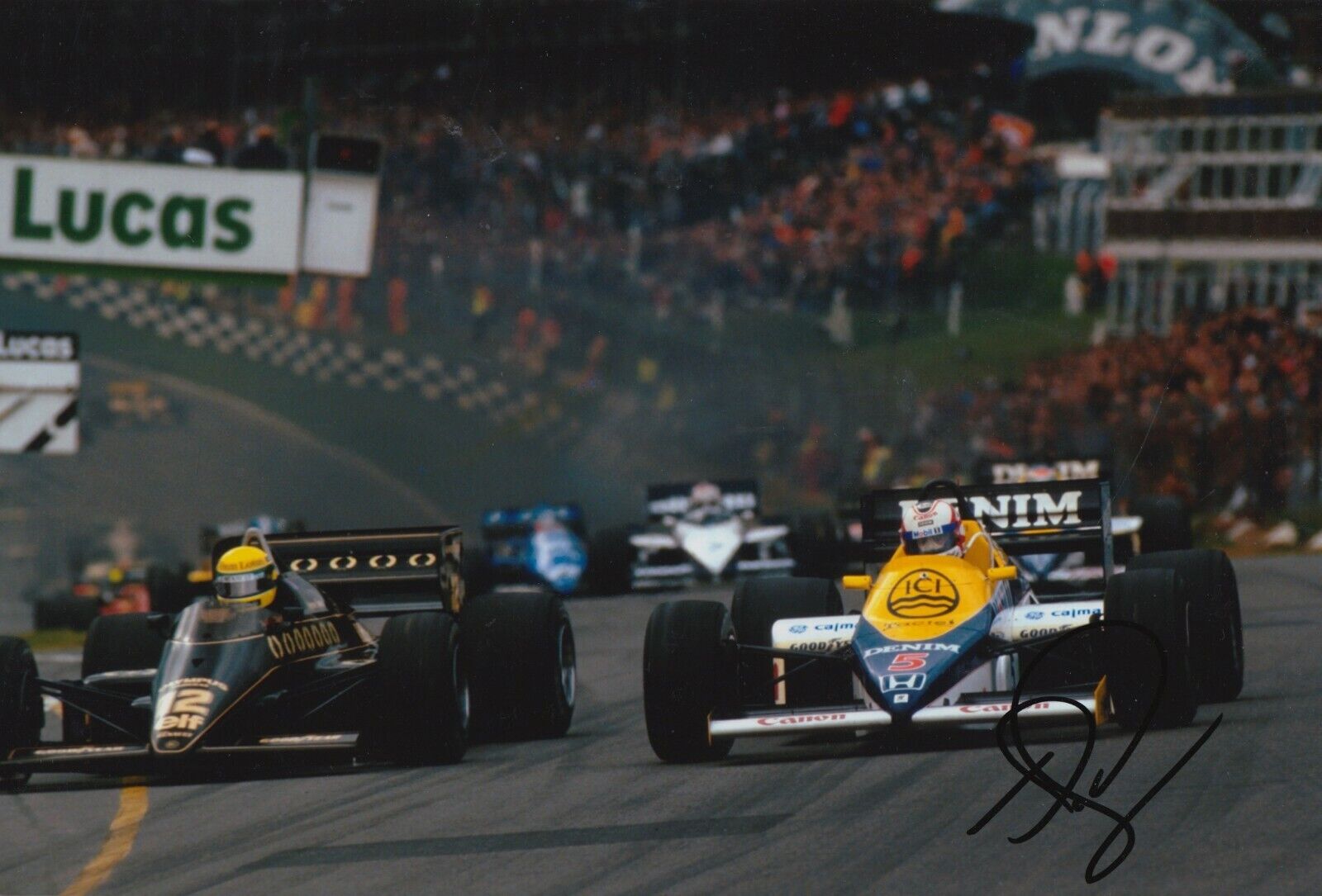 Nigel Mansell Hand Signed 12x8 Photo Poster painting - Williams F1 Autograph 5.