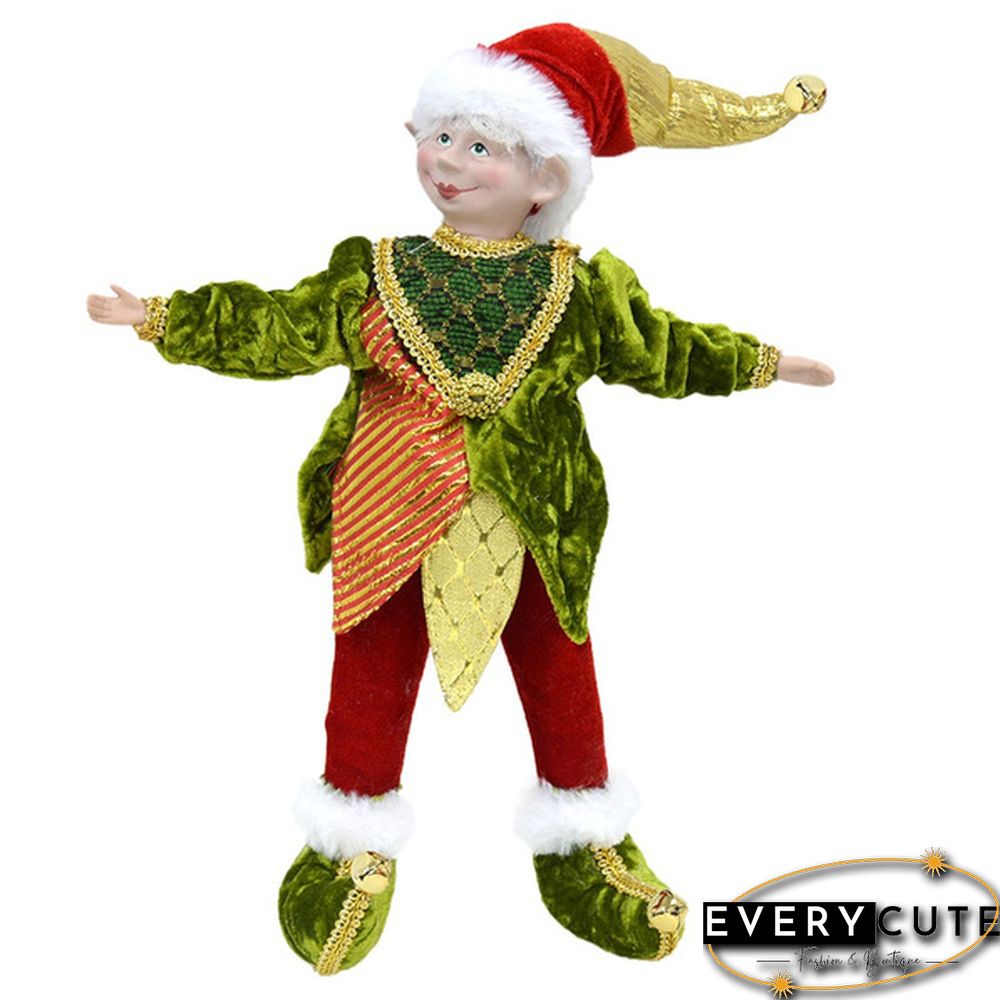 Green 12" - 20" Sizes Of Elf Doll Plush Toys Holiday Party Supply On A Shelf Christmas Tree Decoration Family Gifts