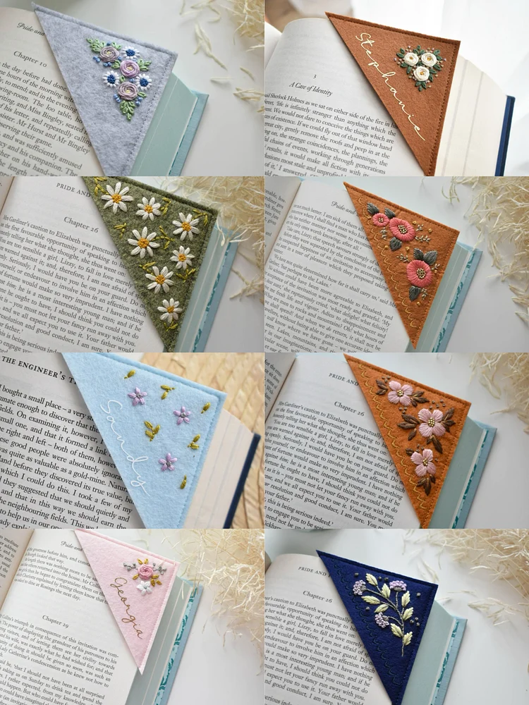 Water Soluble Embroidery Bookmark Pattern Set - With Tutorial
