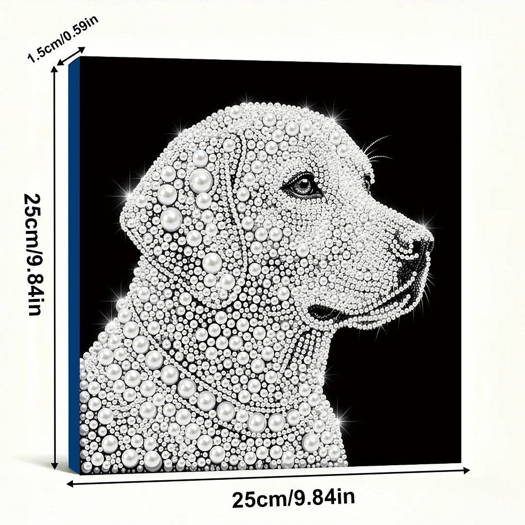 Golden Retriever - DIY Pearl Diamond Art Kit With Frame 25*25cm