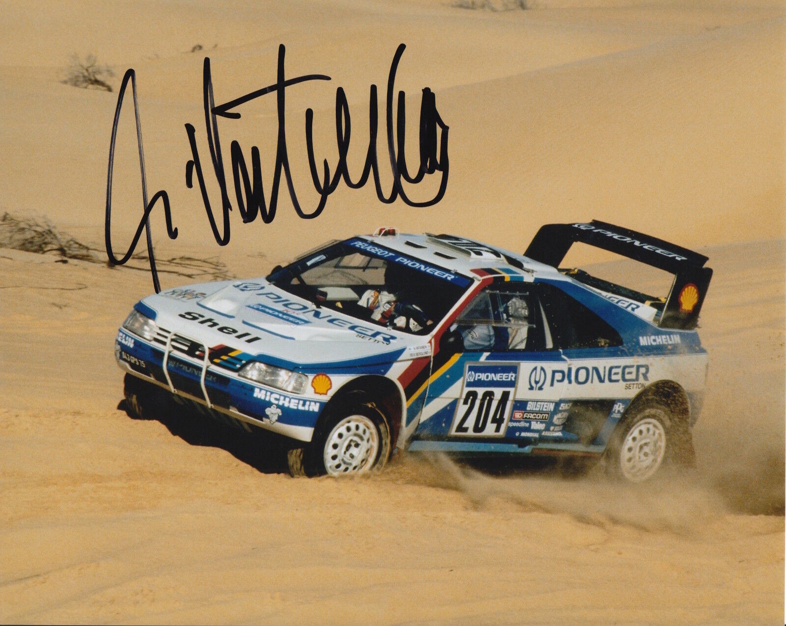 Ari Vatanen Hand Signed Peugeot 10x8 Photo Poster painting Rally World Champion 11.