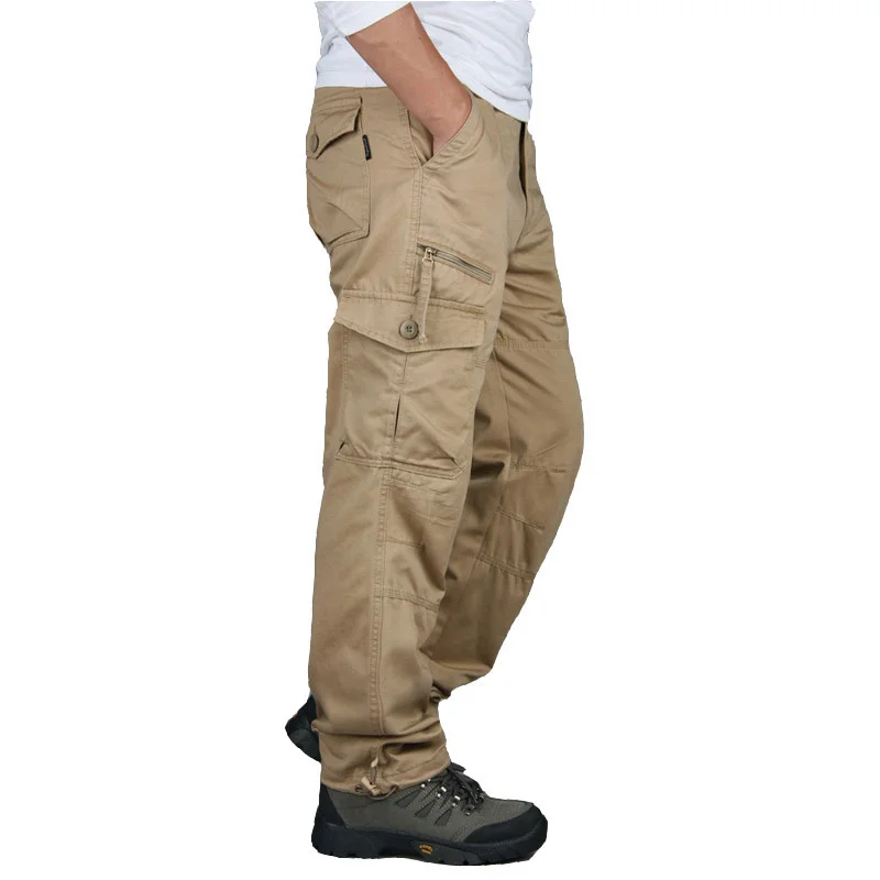 Men's Casual Pants Loose Straight Leg Pants Multi Pocket Cargo Oversized Pants