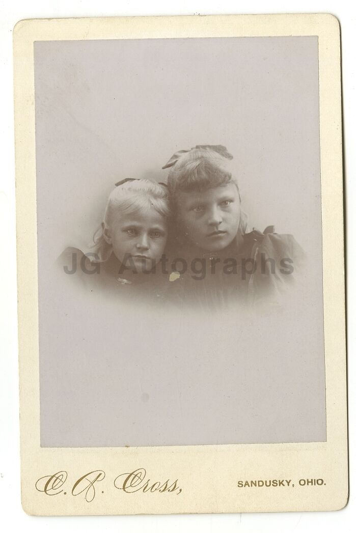 19th Century Children - Original 19th Century Cabinet Card Photo Poster painting - Sandusky, OH