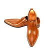 European Style Mens Buckle Leather Dress Shoes