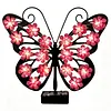 Solar Powered Outdoor Metal Butterfly Wall Lamps IP65 Waterproof Wall-Mounted Garden Butterfly Lights Auto On/Off Outdoor Fence Wall Art Decor Light for Patio Garden Fence Porch Decors