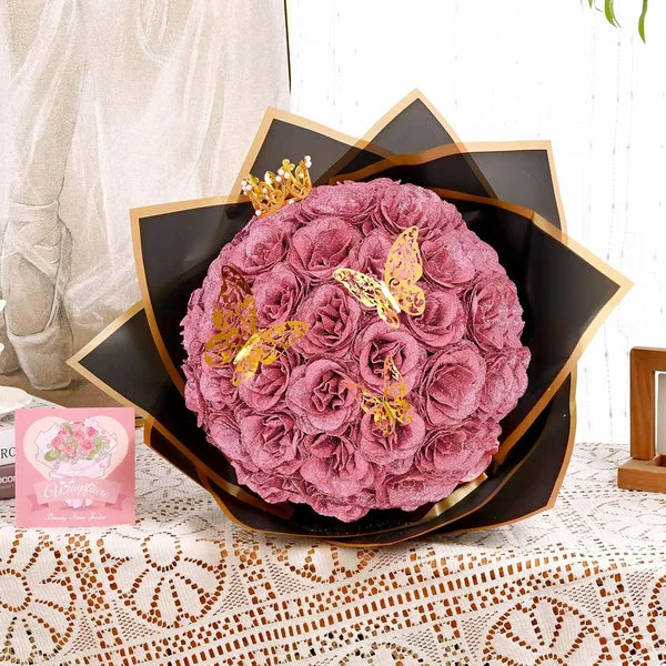 💕Glitter Rose Bouquet💕 - An Ideal Expression of Love(Buy More