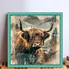 Highland Cattle-14CT Stamped/Counted Cross Stitch 40*40cm