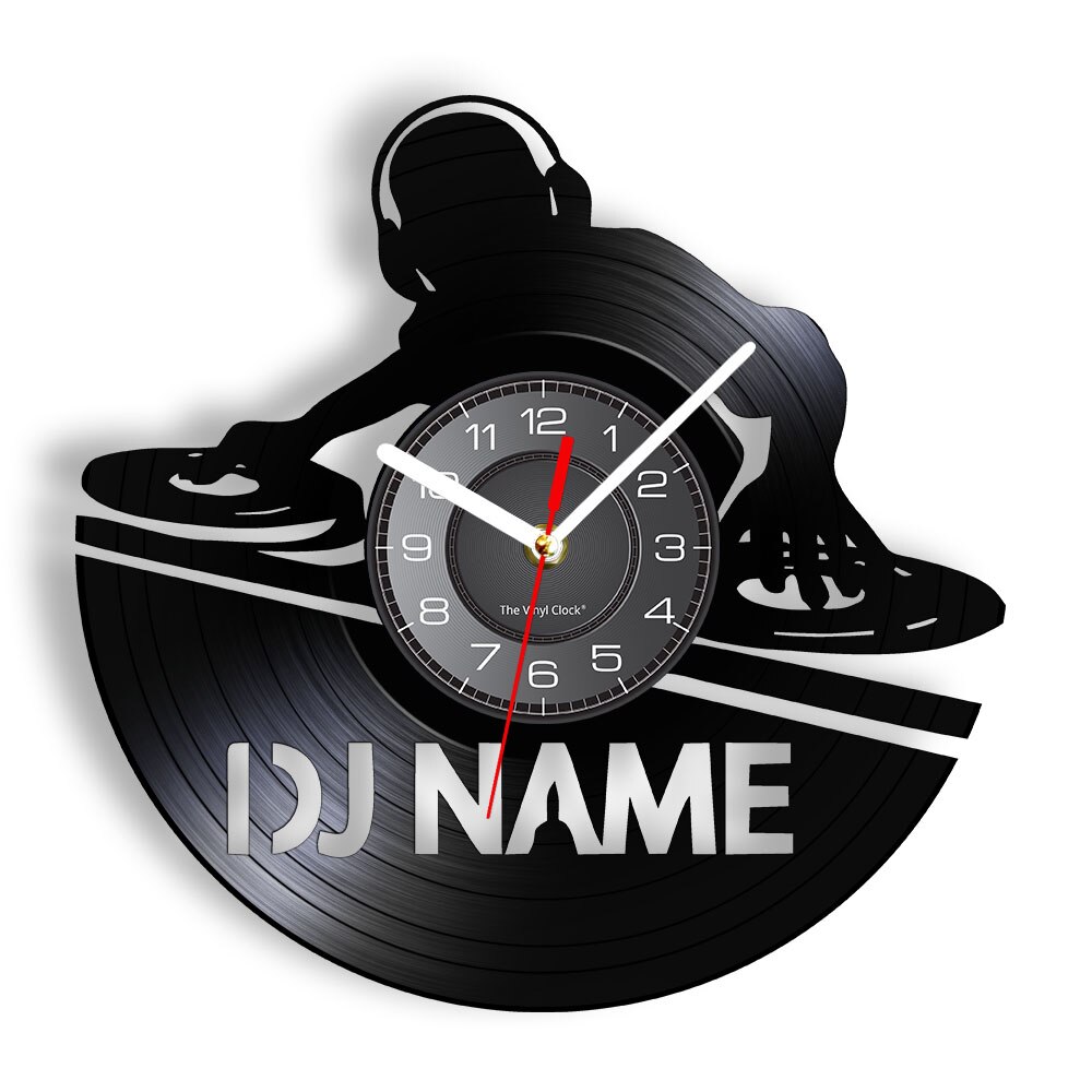 

Personalized DJ - Vinyl Record Wall Clock - Without LED, 501 Original
