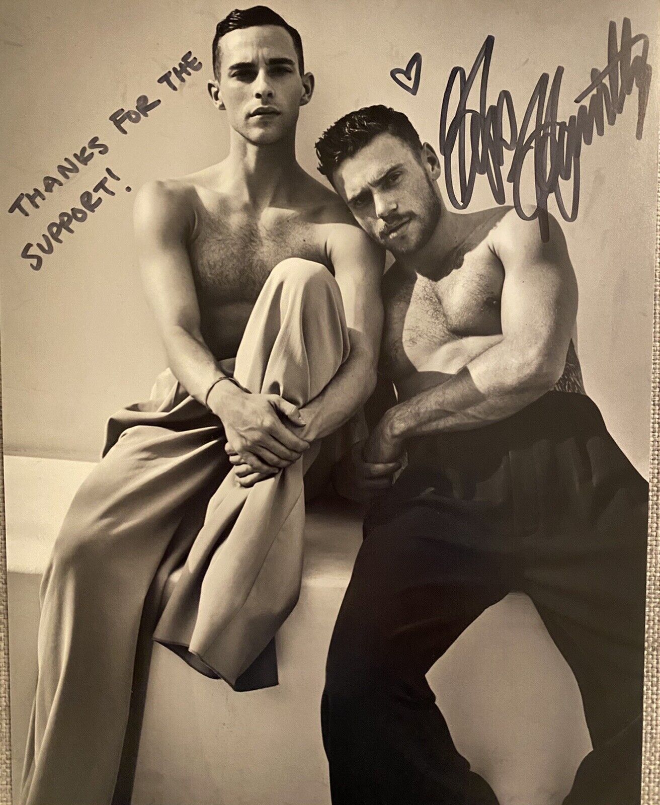 Gus Kenworthy Signed In-Person B&W 8x10 Photo Poster painting -Olympics, Skier, Adam Rippon, GAY