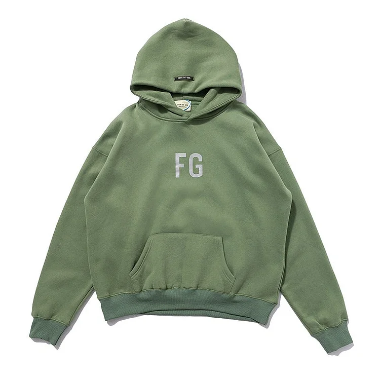 Fog Fear of God Hoodie Brushed Hoody Fog Men's and Women's Hooded Jacket