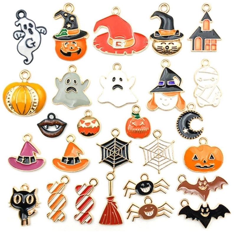 27 Models Per Model 1, 27/Pack 12*16mm 15 * 19mm 16*24mm Zinc Alloy Pumpkin Cat Candy Pendant Jewelry Accessories
