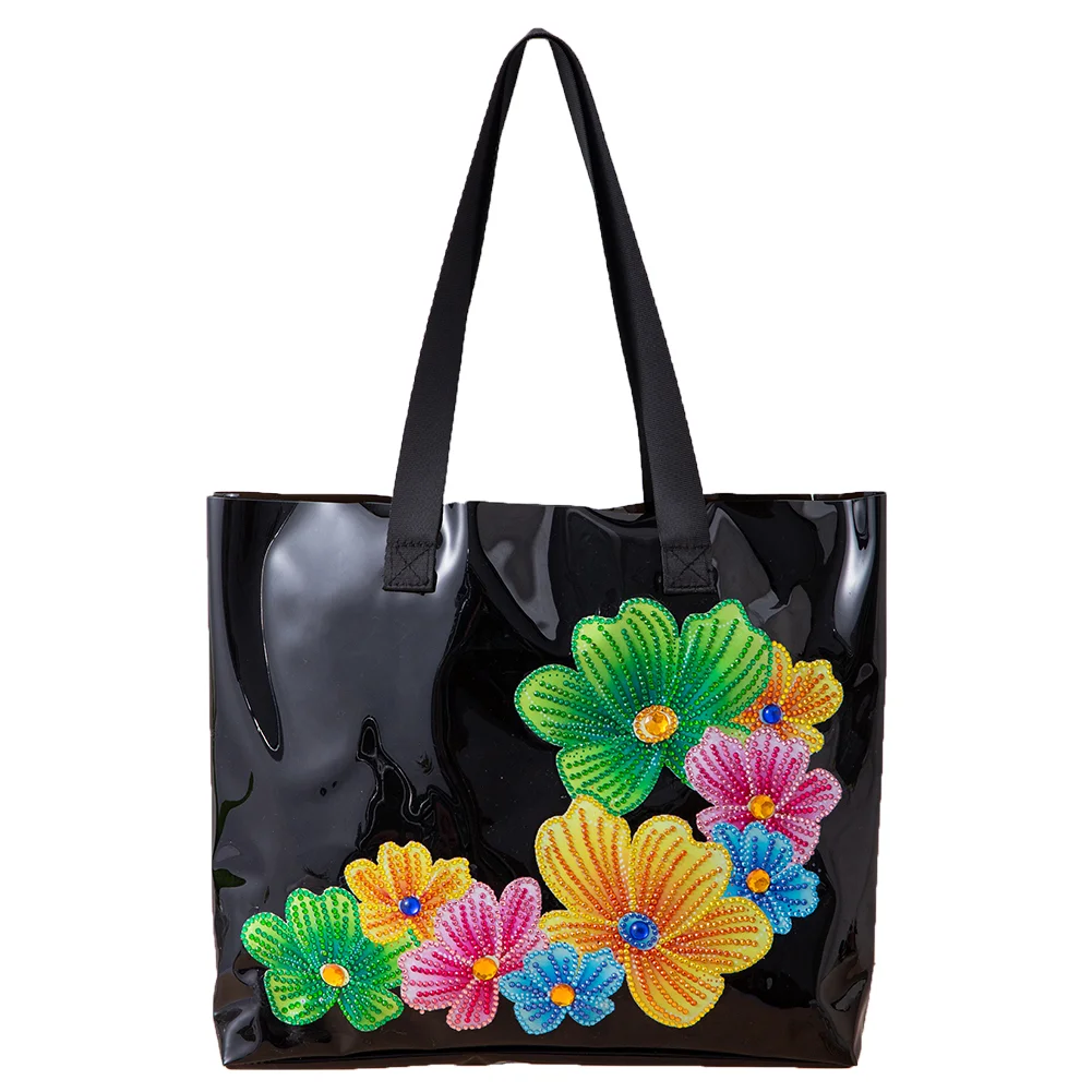 5D DIY Flower Diamond Art Bag Aesthetic Tote Bag Handmade Top-handle Bag