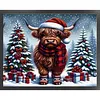 Christmas Highland Cow-14CT Stamped Cross Stitch 50*40cm tapestrymarket