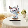 DIY Butterfly Crystal Ball Diamond Painting Single-sided Wooden Desktop Ornaments