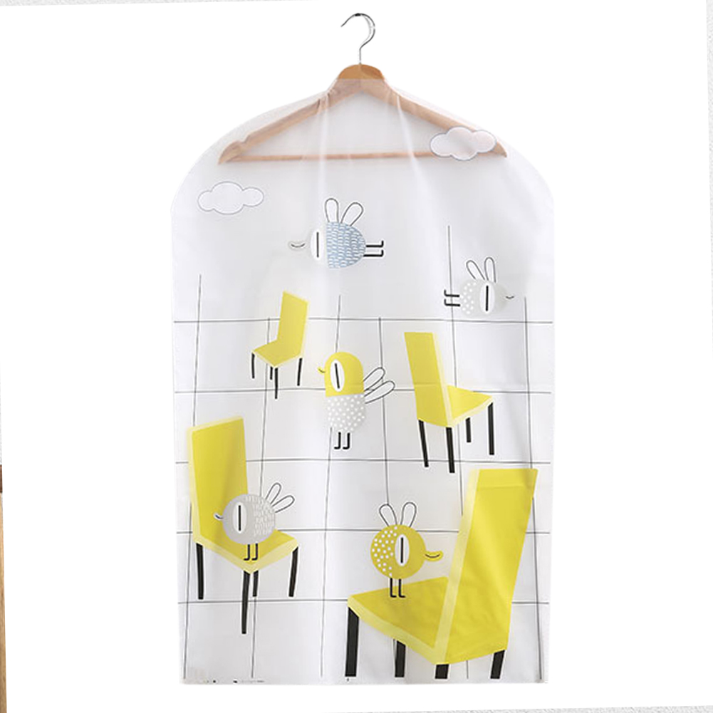 

Transparent Clothing Dust Cover Garment Coat Suit Dress Hanging Storage Bag, Yellow, 501 Original