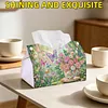DIY Diamond Art Tissue Box Holder Butterflies and Flowers PULeather Diamond Art Desktop Organizer Resin Rhinestone Storage Organizers Gem Art Home Office Decor Craft Gift for Women