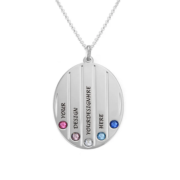 Personalized Design Birthday Stone Necklace