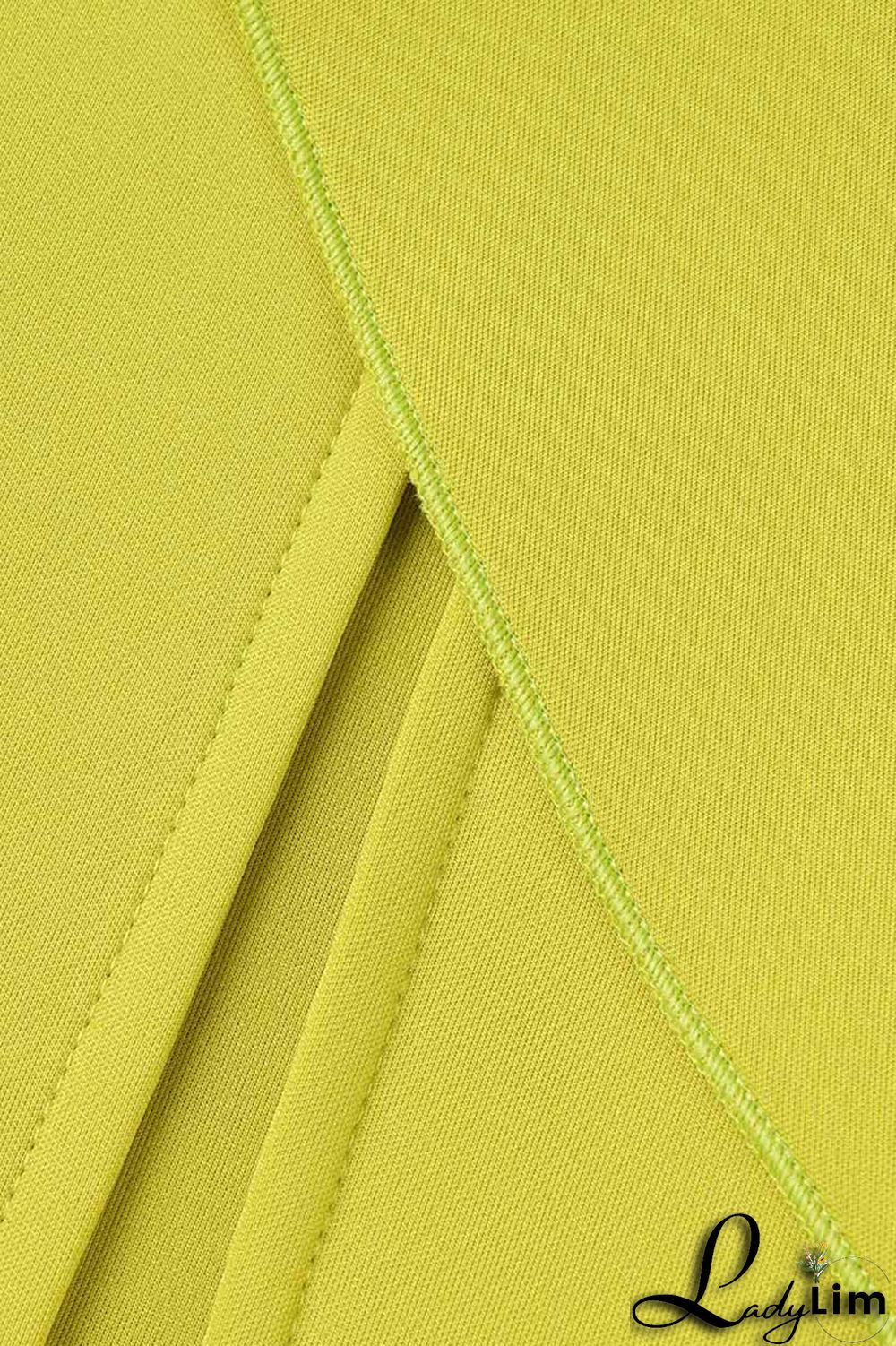 Yellow Celebrities Elegant Solid Patchwork Flounce Asymmetrical Oblique Collar Evening Dress Dresses