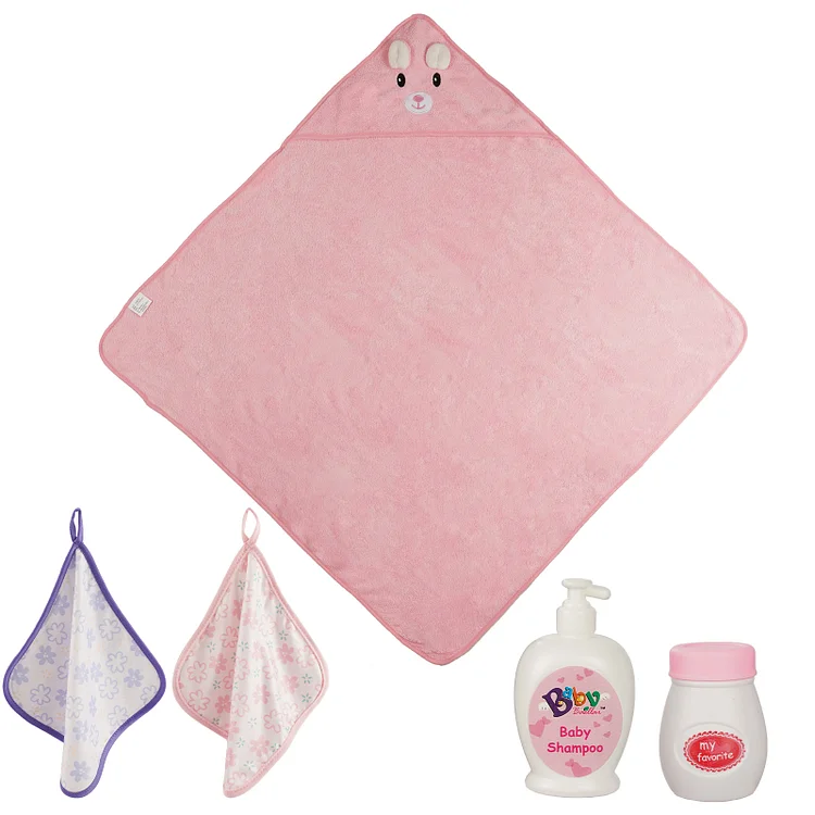 17"-22" Reborn Baby Doll Pink Bathing 5 Pcs Accessories Set：Realistic Reborn Baby Dolls By Rsgdolls®