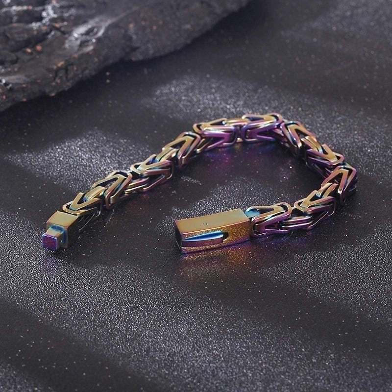 Punk Geometric Stainless Steel Plating Men’s Bracelets