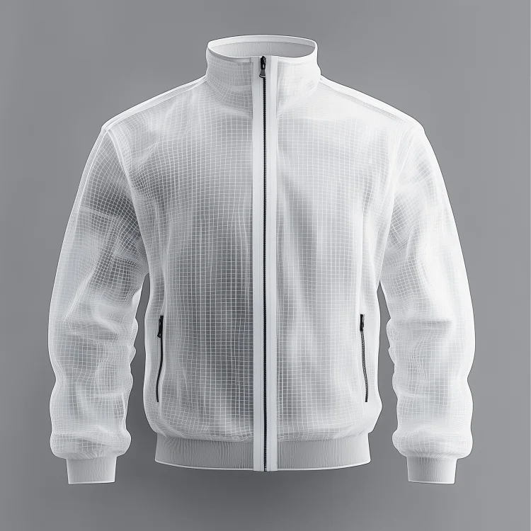 Okaywear Stand Collar Zipper Sun Protection Waterproof Grid Jacket Okaywear