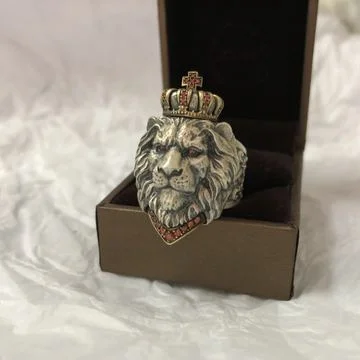 Hip Hop Lion Crown Retro Creative Punk Men Ring-VESSFUL