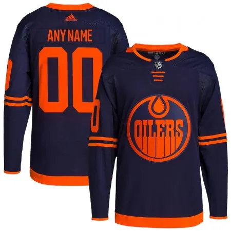 Men's Edmonton Oilers Custom Navy Alternate Primegreen Stitched Jersey DGCB