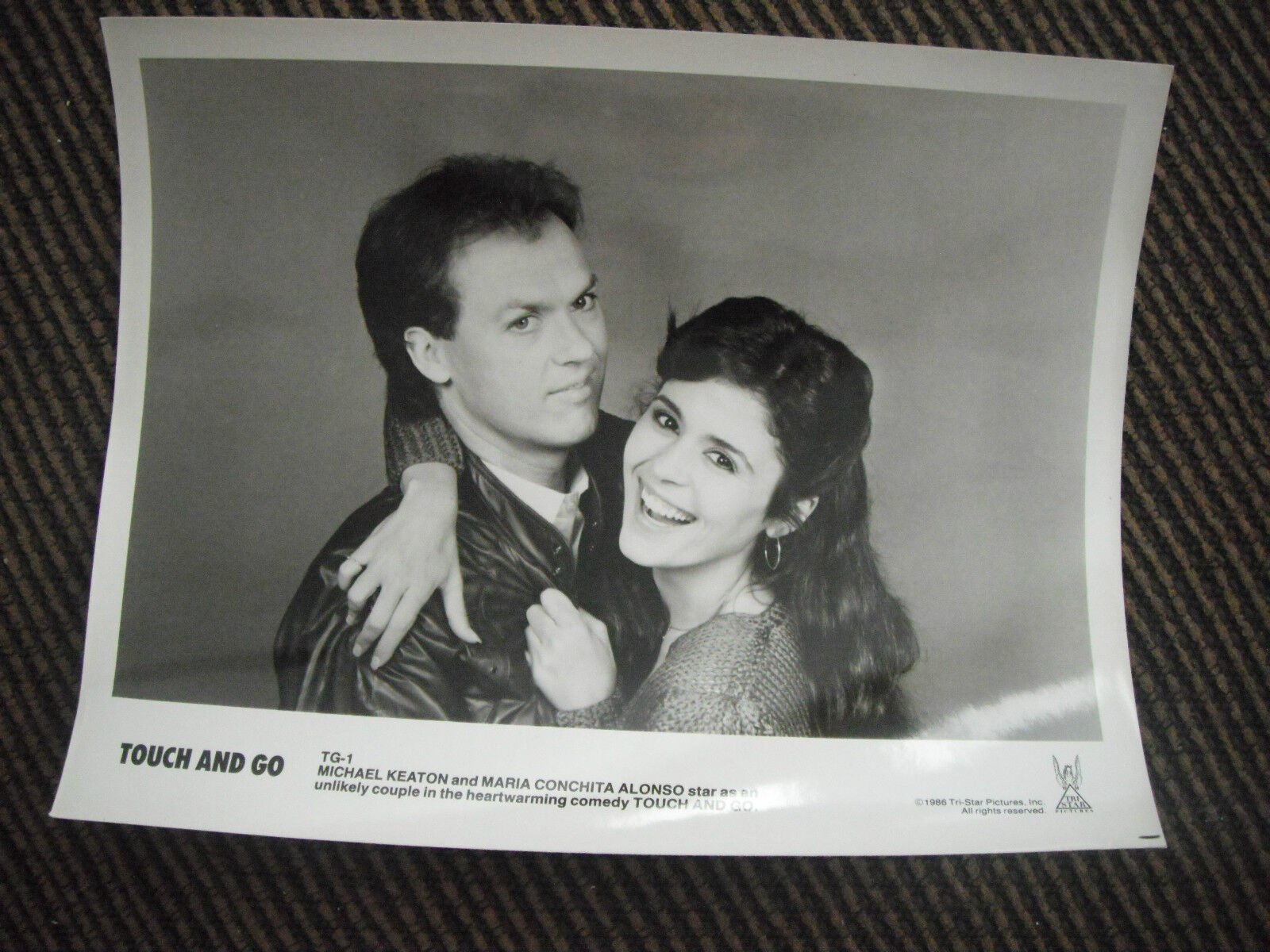 Touch and Go Michael Keaton Alonso B&W 8x10 Promo Photo Poster painting Original Lobby 1986