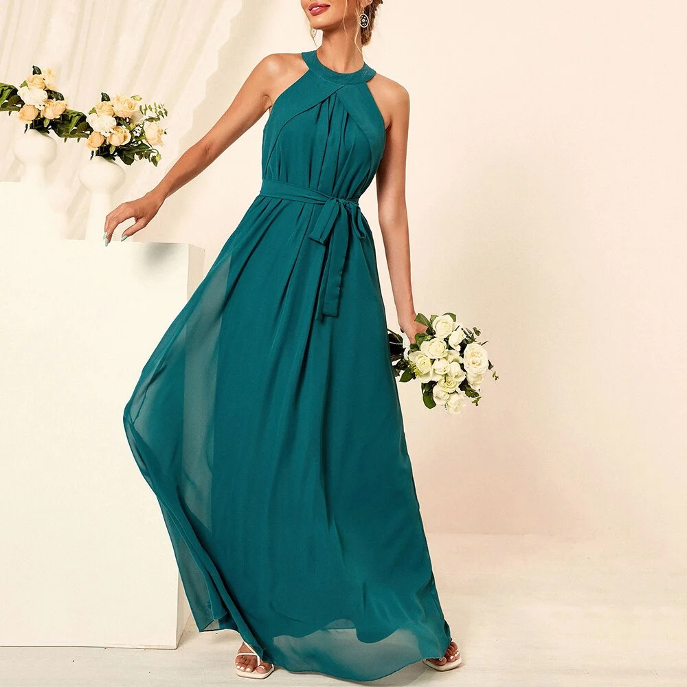 Uveng off shoulder green maxi Summer Dress women elegant casual Chiffon dress long Birthday party dress evening dresses vestidos