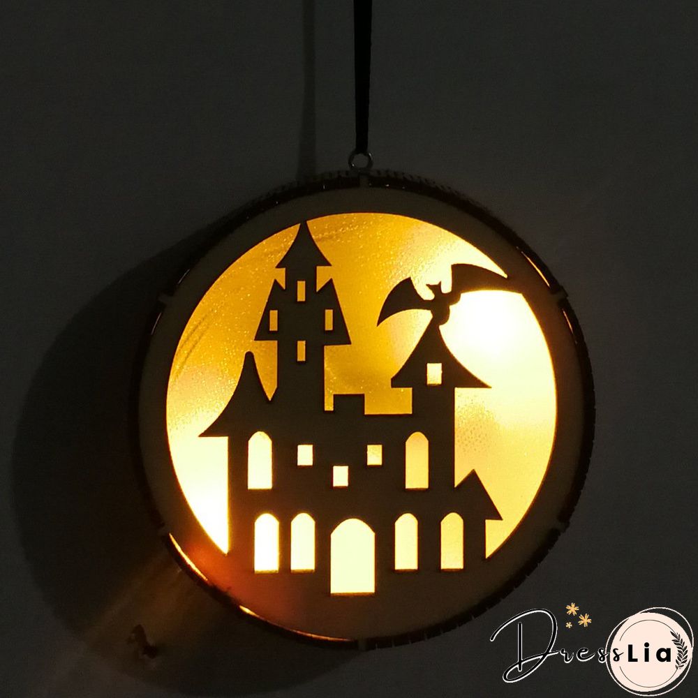 Wooden Halloween Themed 3D LED Lights
