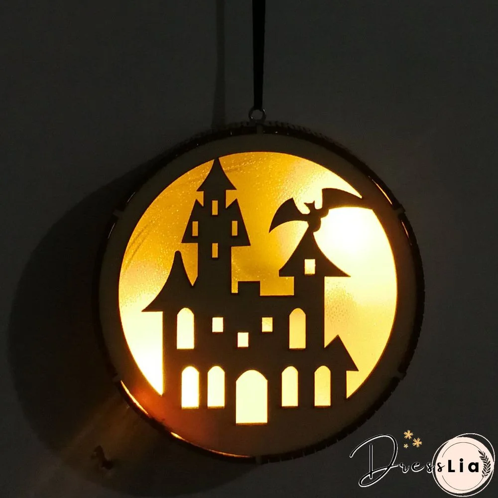 Wooden Halloween Themed 3D LED Lights