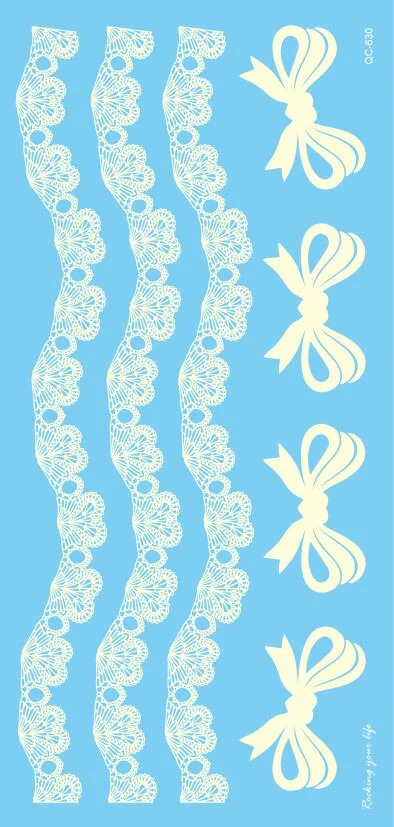 1piece white black henna tattoo Sexy Lace Stocking Arabic Indian rose butterfly Bow flash wedding art paint on hand arm leg