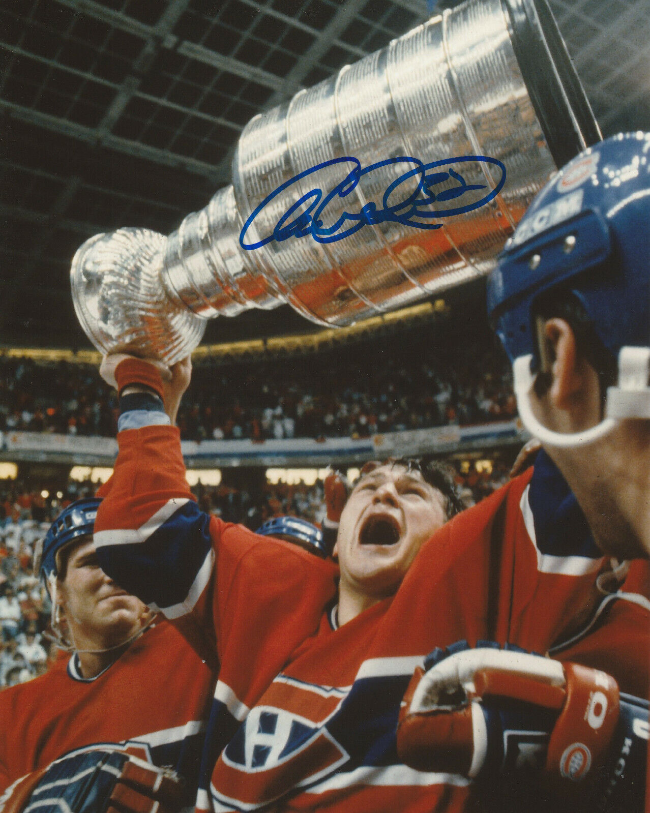 CLAUDE LEMIEUX SIGNED MONTREAL CANADIENS 1986 STANLEY CUP 8x10 Photo Poster painting! Autograph