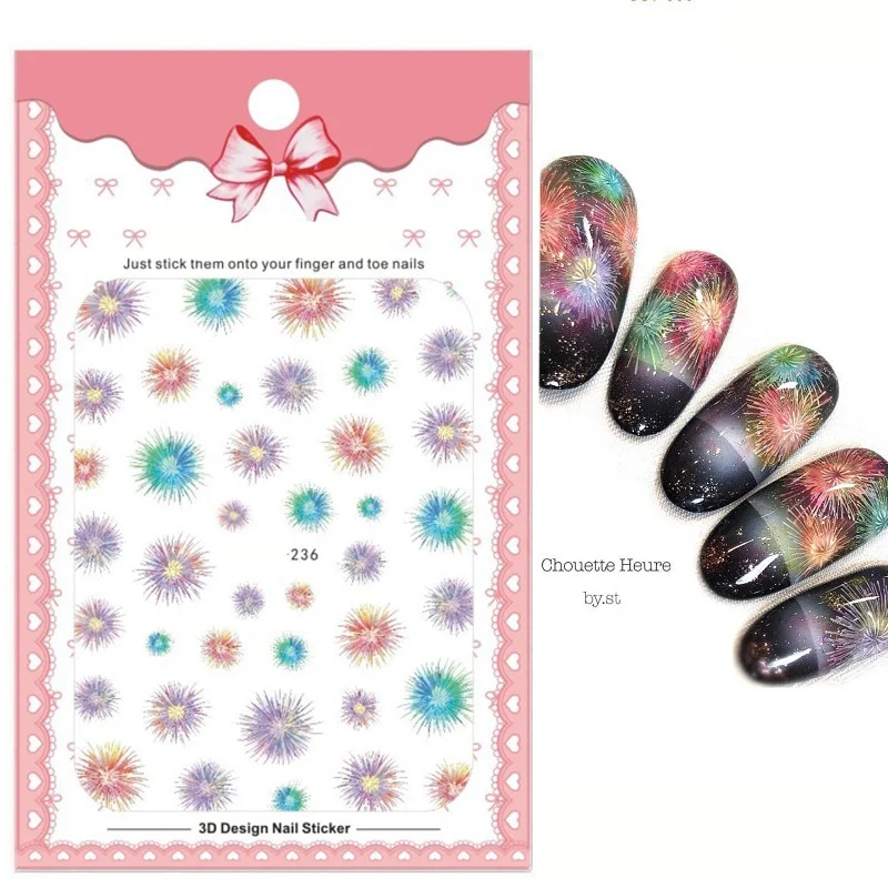 Churchf New 3D Self-Adhesive Bohemia Lovly Red Lips Image Nails Stickers for Nails Sticker Decorations Manicure Z0452-Nail Inspo