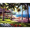 [Multi-Style]bord de mer-Peinture Diamant Ronde Compl&egrave;te-40*30CM