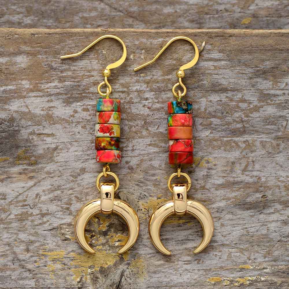 Terra Handmade Jasper Dangle Drop Earrings