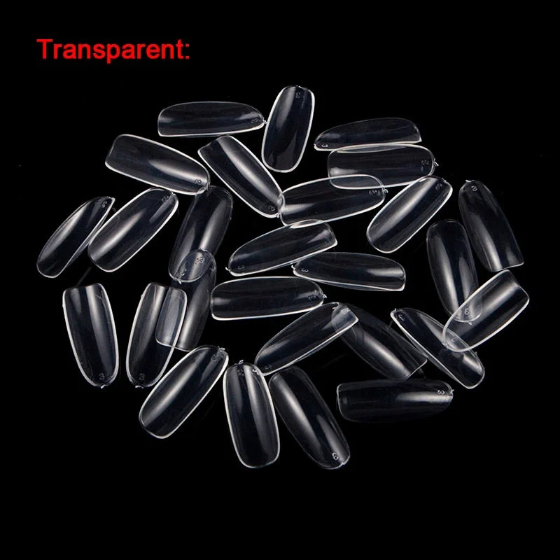 500pcs/pack Acrylic Nails OVAL Round Shapes False Nail Tips Full Cover False French Nail Tips NEW Fake Nail Art Tips Tools-Nail Inspo