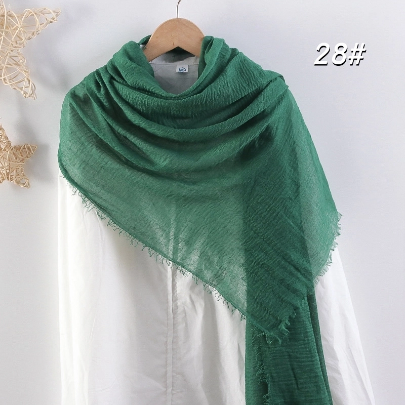 Women’s Elegant Basic Solid Color Cotton And Linen Scarf