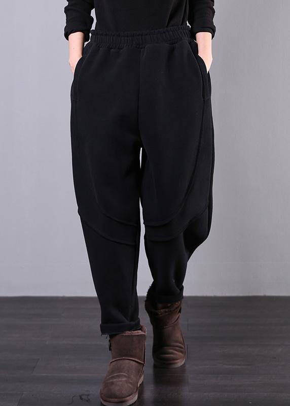 VCSHOES black pant unique elastic waist drawstring Work pants
