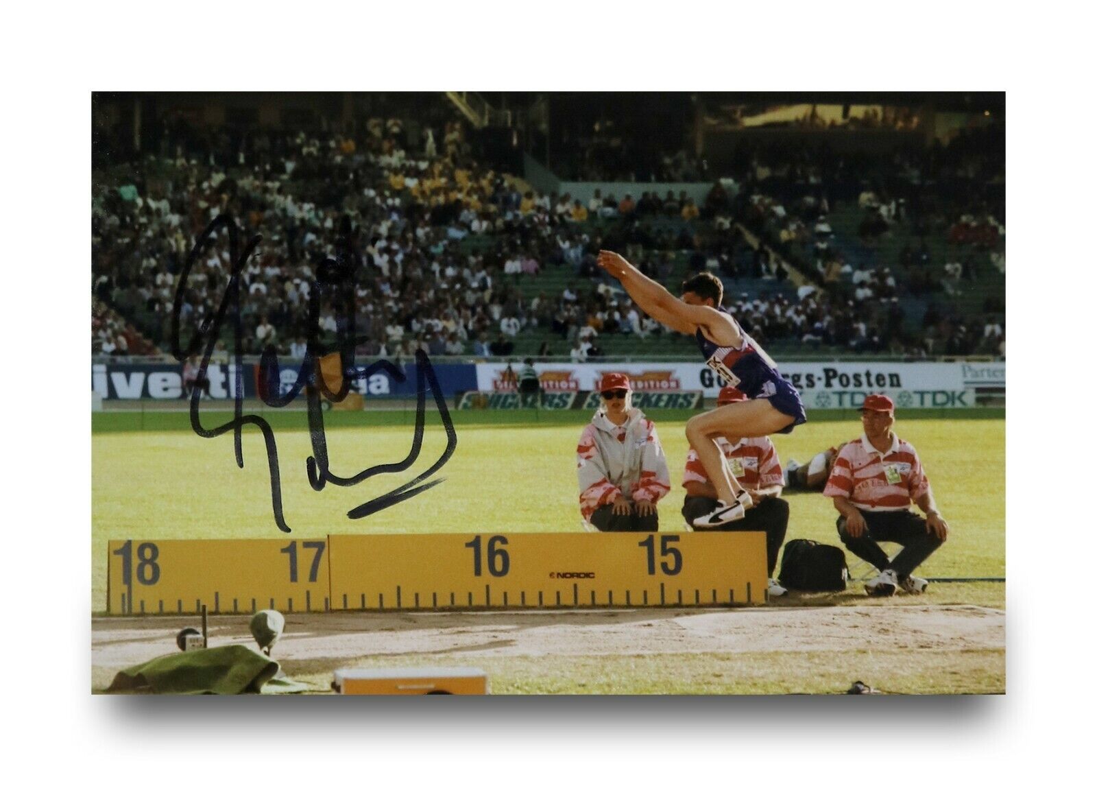 Jonathan Edwards Signed 6x4 Photo Poster painting Olympic Triple Jumper Champion Autograph + COA