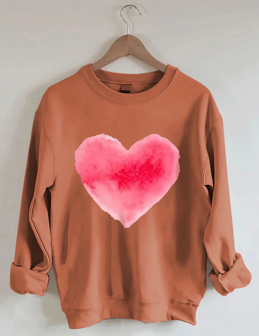 Watercolor Heart Valentine's Day Sweatshirt