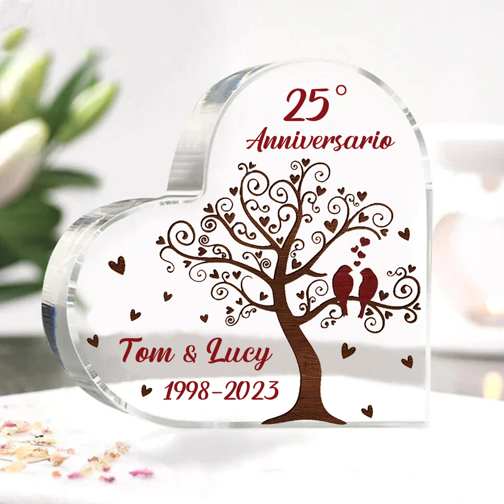 Albero della vita-Deco acrilico per coppia 2 nomi personalizzabili