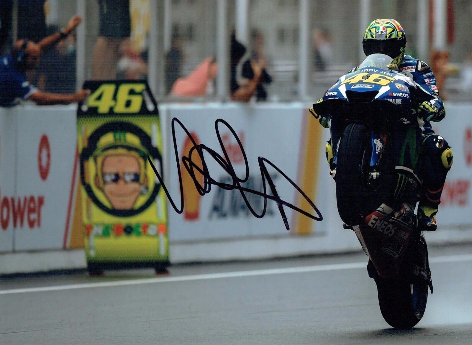 VALENTINO ROSSI Autograph 2017 SIGNED 16x12 Yamaha Photo Poster painting 13 AFTAL COA The Doctor